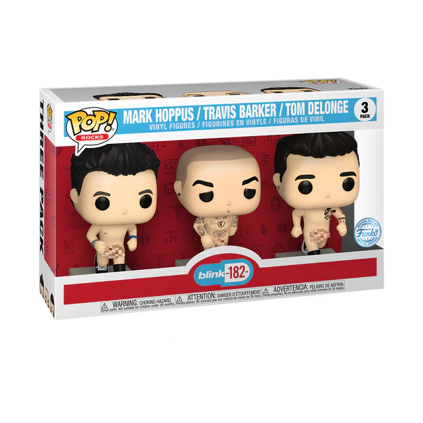 BLINK 182 - 3-PACK - MARK HOPPUS/TRAVIS BARKER/ TOM DELONGE GA EXCL