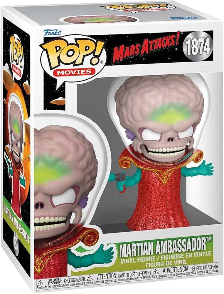 MARS ATTACKS - POP FUNKO VINYL FIGURE 1874 ALIEN LEADER 9CM
