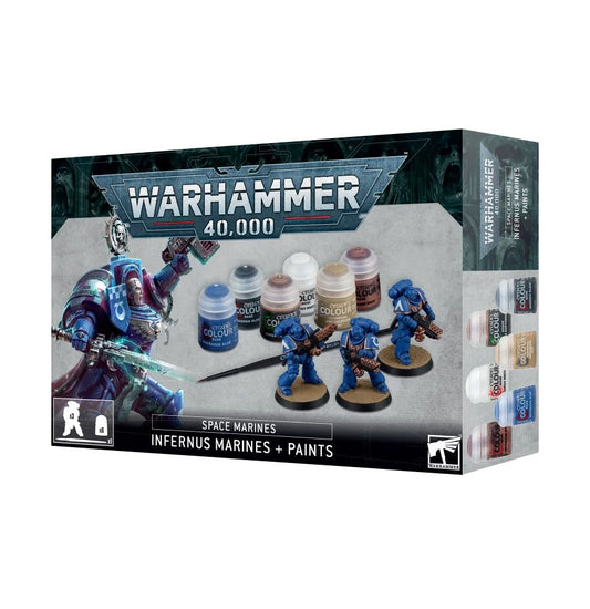 WARHAMMER 40K: SPACE MARINES: SET MARINES INFERNUS + COLORI