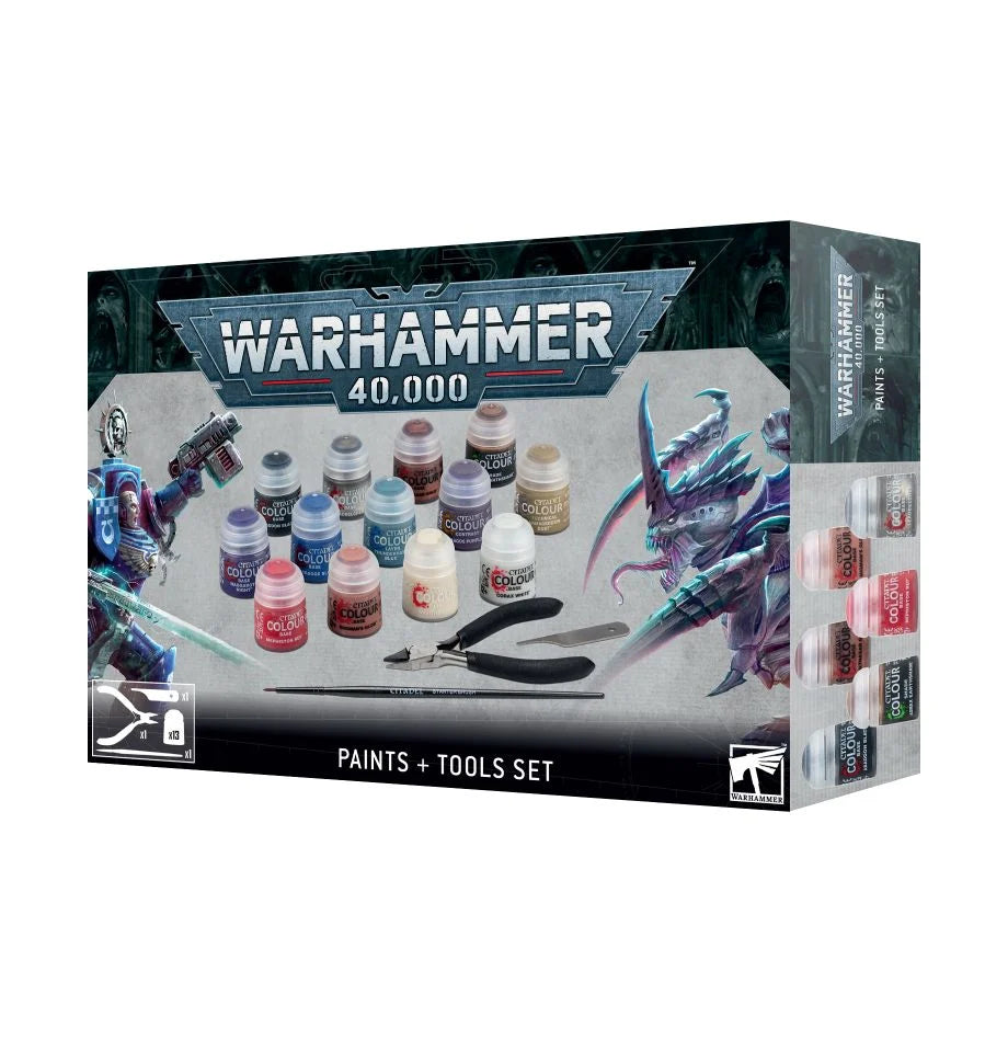 WARHAMMER 40K: SET COLORI + ATTREZZI