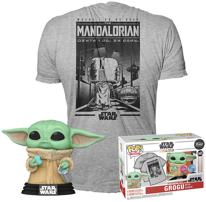 STAR WARS: THE MANDALORIAN - 465 - GROGU With COOKIE (T-SHIRT L)