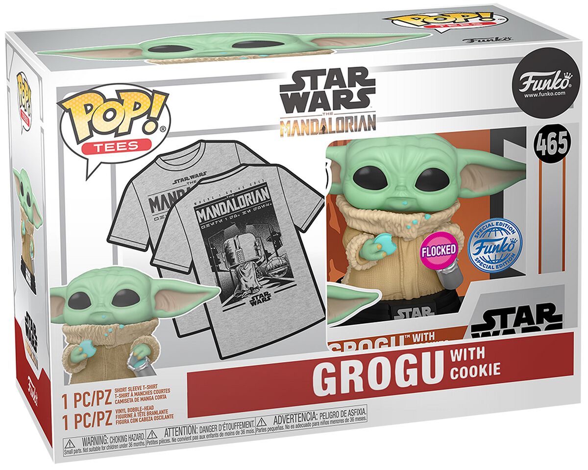 STAR WARS: THE MANDALORIAN - 465 - GROGU With COOKIE (T-SHIRT L)