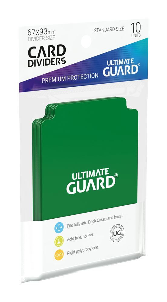 ULTIMATE GUARD - CARD DIVIDERS STANDARD SIZE 10PZ. - GREEN