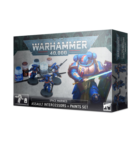 WARHAMMER 40K: SPACE MARINES: SET INTERCESSORS D'ASSALTO + COLORI