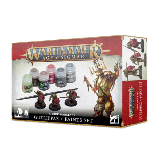 WARHAMMER AGE OF SIGMAR: CLAN DA GUERRA DEGLI ORRUK: ZVENTRAPANZE + SET DI PITTURA
